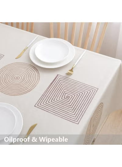 140x200 CM PVC Waterproof Table Mat Rectangular Home Thickened Tablecloth, Used for Dining Table, Party and Camping Tabletop Protection