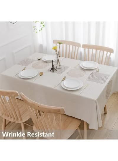 140x200 CM PVC Waterproof Table Mat Rectangular Home Thickened Tablecloth, Used for Dining Table, Party and Camping Tabletop Protection