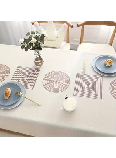 140x200 CM PVC Waterproof Table Mat Rectangular Home Thickened Tablecloth, Used for Dining Table, Party and Camping Tabletop Protection